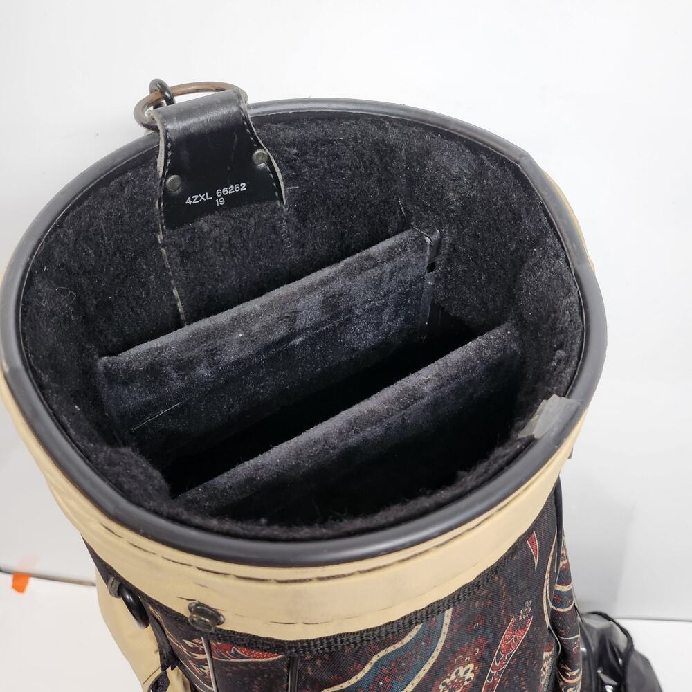 Vintage Paisley 3-Way Golf Cart Bag By Ron Miller Pro Model w/ Rain cover - Picture 6 of 14